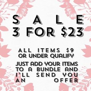 SALE!! 3 items for $23